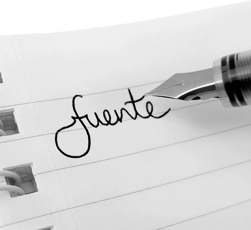 Zebra Fuente vienkartiniai plunksnakočiai - juodas, šviesiai mėlynas, raudonas, žalias, rožinis, violetinis (6 vnt. pakuotė)