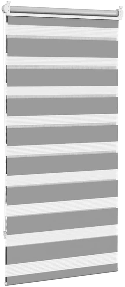 Zebra žaliuzė, 60,9x120 cm, audinys, plotis 56,7 cm, pilka