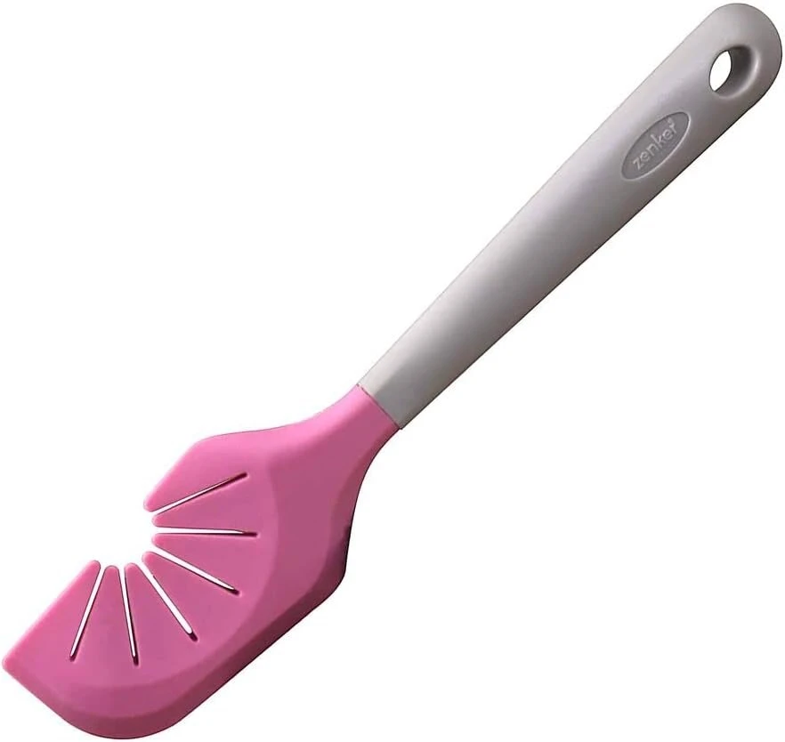 Zenker 44916 2-in-1 mentelė ir valymo mentelė šluotelėms valyti, silikoninis nailonas, rožinė, 27 cm