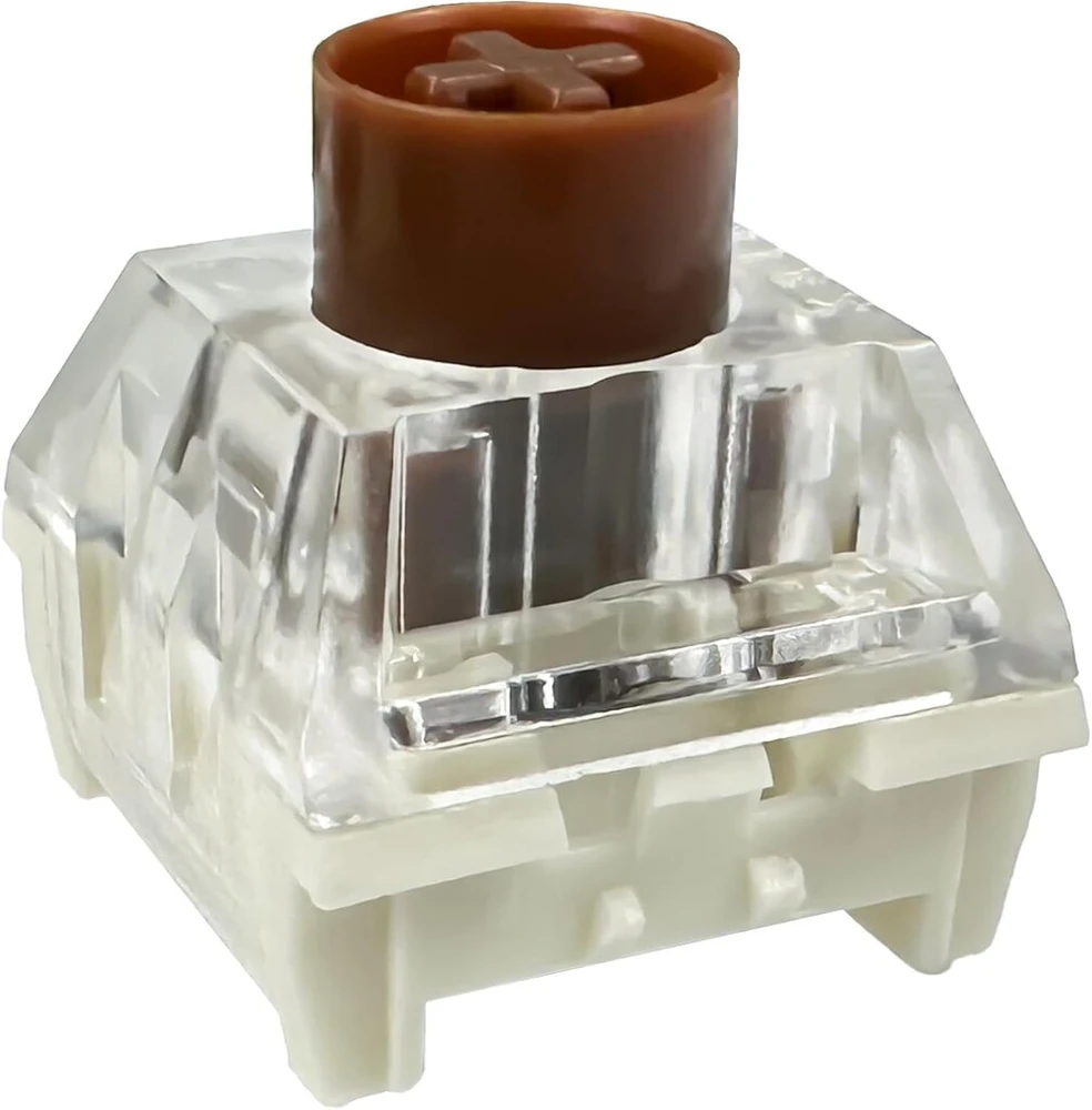 Zjmehty tylios klaviatūros jungikliai, Kailh Box Mute Brown jungikliai mechaninei klaviatūrai 3 kontaktų 45gf taktiliniai/rašymo ir žaidimų/vandeniui atsparūs jungikliai (mute Brown, 36 vnt.)