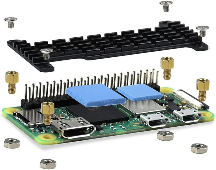 Zkeeshop radiatorius, skirtas raspberry pi zero 2 w, pasyvus aušinimas, aliuminio radiatorius