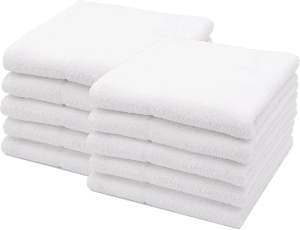 Rankšluostis Zollner 10 rankšluosčių rinkinys, 100% medvilnė, 420 g/m², apie 50 x 100 cm, balti