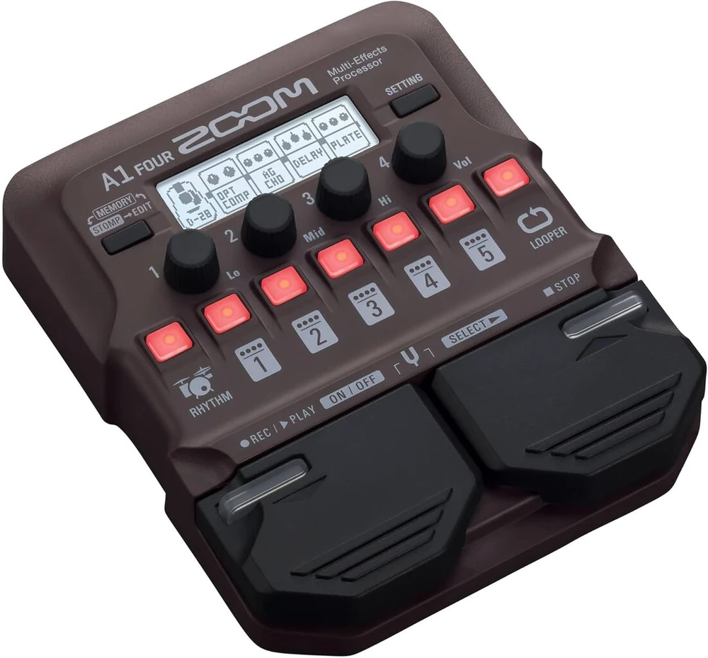 Zoom A1 Four akustinių instrumentų multi-efektų pedalas, juodas