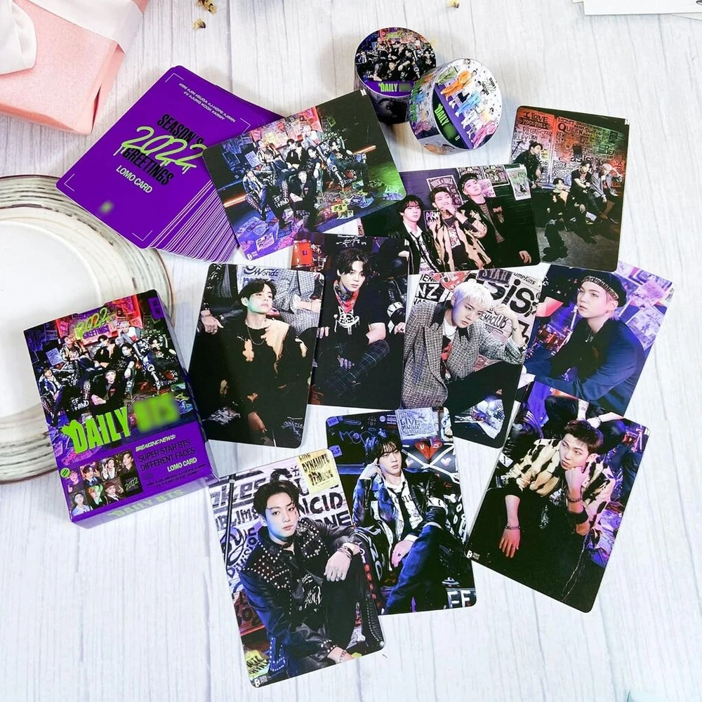 Zppld bts lomo kortelės 54 vnt., bts kortelių albumo kortelė 2022 nauja, bts merch bts fotokortelių rinkinys, kpop bts nuotraukų kortelės, bts lomo kortelės, bantan boys bts atvirukų kortelė
