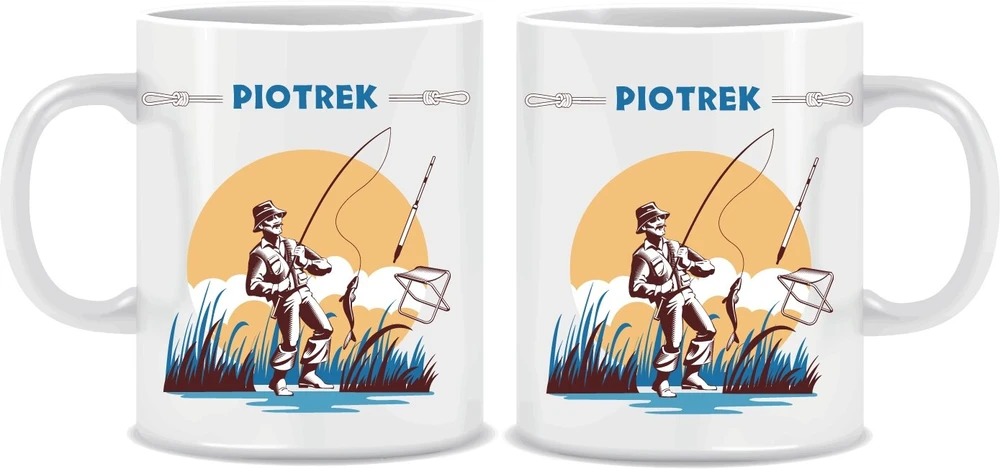 Žvejo puodelis su Vardu 330ml kaip dovana