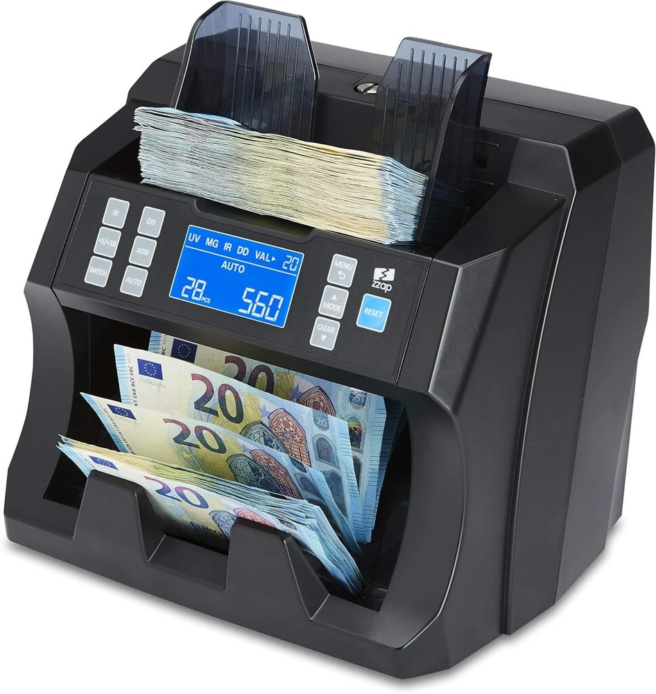 Zzap Nc25 banknotų skaičiuoklis ir padirbinių detektorius - pinigų skaičiavimo mašina, banknotų skaičiavimo mašina, pinigų skaičiuoklis