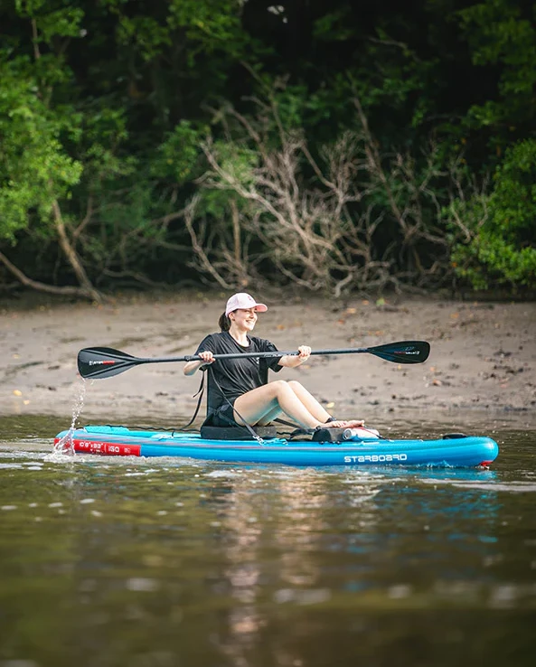 Baidarės sėdynė SUP irklentei Starboard Kayak Seat and Foot Rest Set juoda