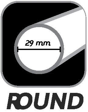 Irklentės irklo rankena Starboard Round Shaft Carbon 29 mm