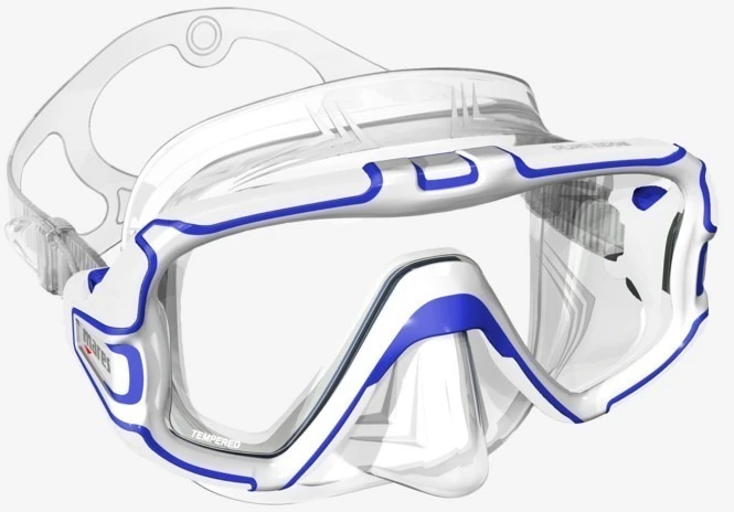 Nardymo kaukė Mares Pure Edge skaidri / juoda