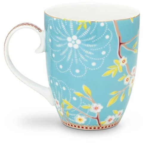 Porcelianinis puodelis Pip Studio Early Bird, šviesiai mėlynas su paukšteliu, 350 ml