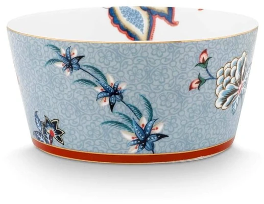 Porcelianinių dubenėlių rinkinys Pip Studio, pilkšvai mėlynas su gėlėmis, 12 cm