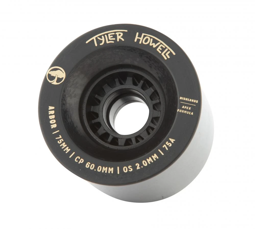 Riedlentės ratukai Arbor Highlands Tyler Howell Signature 75 mm 75A juodi