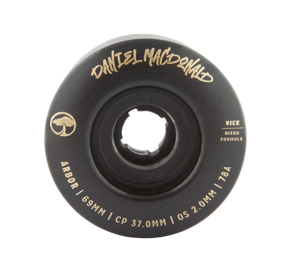 Riedlentės ratukai Arbor Vice Daniel MacDonald 78A 69 mm juodi