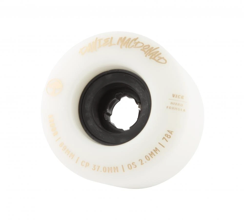 Riedlentės ratukai Arbor Vice Daniel MacDonald 78A balti 69 mm