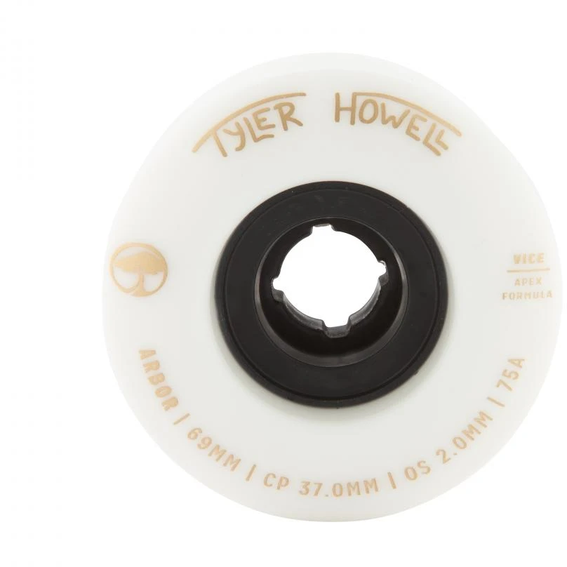 Riedlentės ratukai Arbor Vice Tyler Howell 75A 69 mm balti