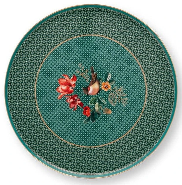 Tortinė Pip Studio Winter Wonderland, žalia su paukšteliu, 21 cm