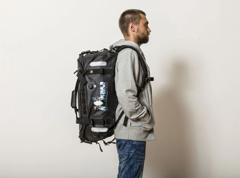 Vandeniui atsparus krepšys-kuprinė Amphibious Voyager Light Evo Juodas 60 l