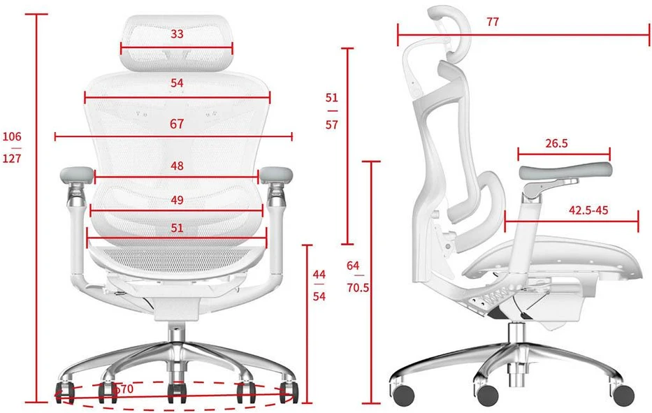 Biuro kėdė Spacetronik DORIS 40, pilka