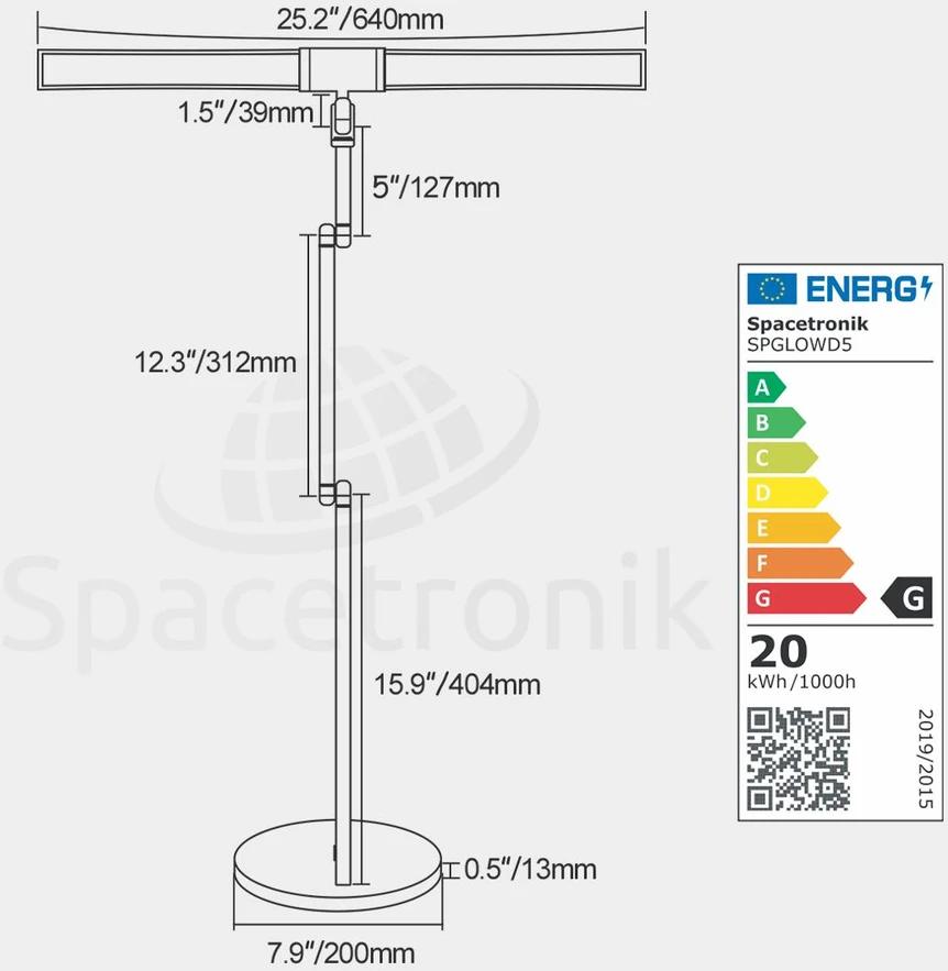 Braižymo stalinė LED lempa Spacetronik Glow D5