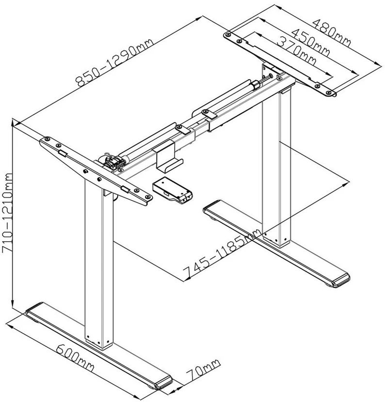 Elektrinis rašomasis stalas Spacetronik Moris Flex, 120 × 60 cm