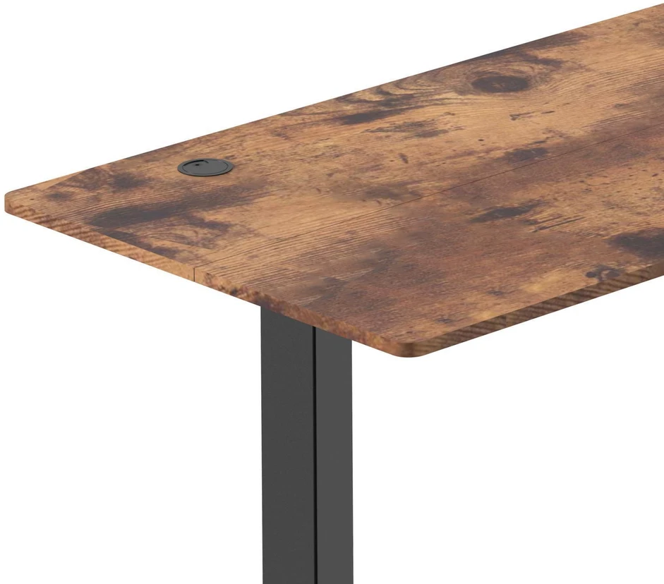 Elektrinis reguliuojamo aukščio rašomasis stalas Spacetronik Moris 120BR, 140 × 70 cm, kaimiškai rudas