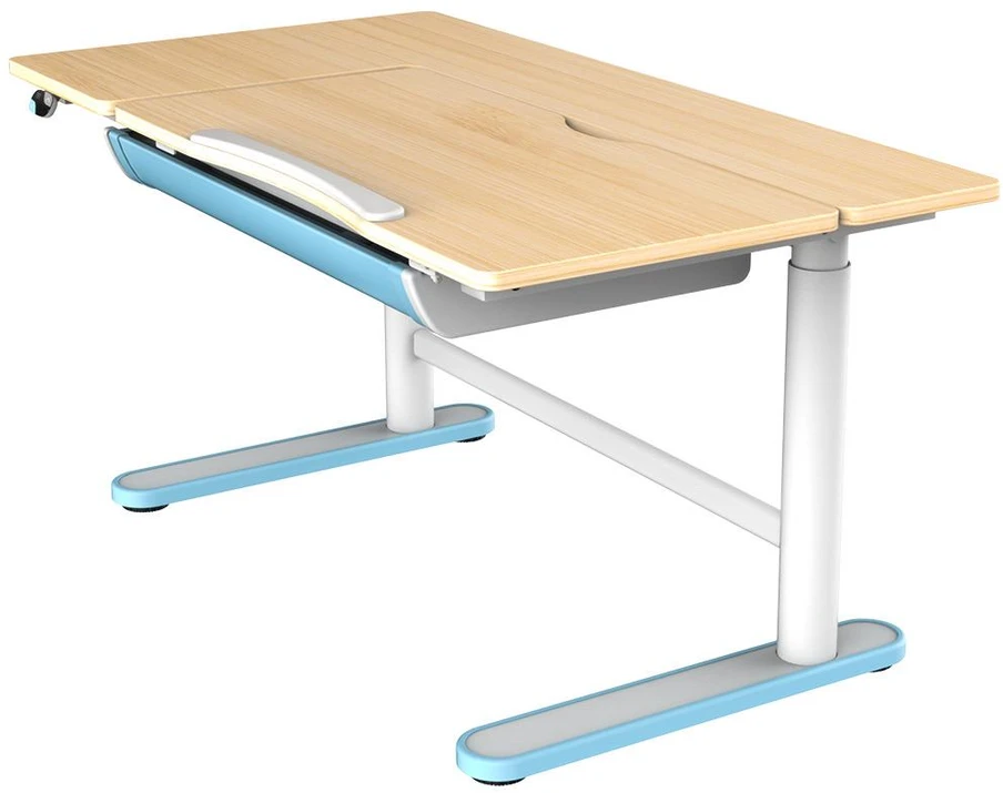 Elektrinis vaikiškas rašomasis stalas Spacetronik XD, 112 × 60 cm, baltas ir mėlynas