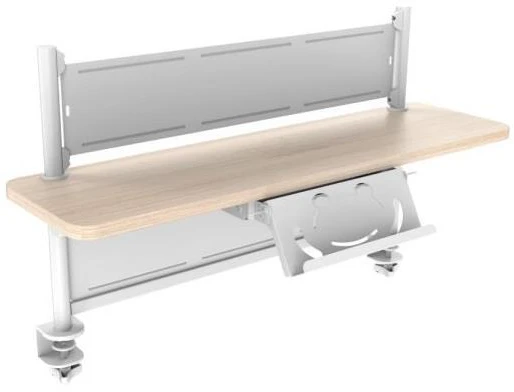 Elektrinis vaikiškas rašomasis stalas Spacetronik XD, 112 × 60 cm, baltas ir mėlynas