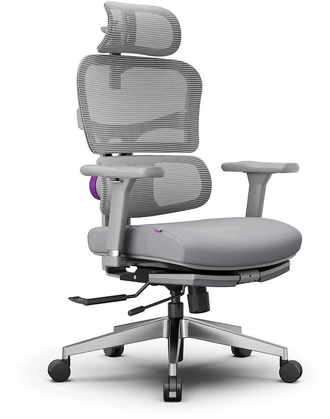Ergonomiškas „Spacetronik LUMBO 44“ pilkas fotelis