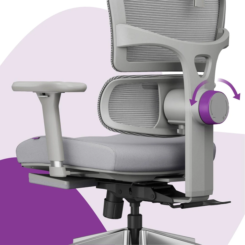 Ergonomiškas „Spacetronik LUMBO 44“ pilkas fotelis