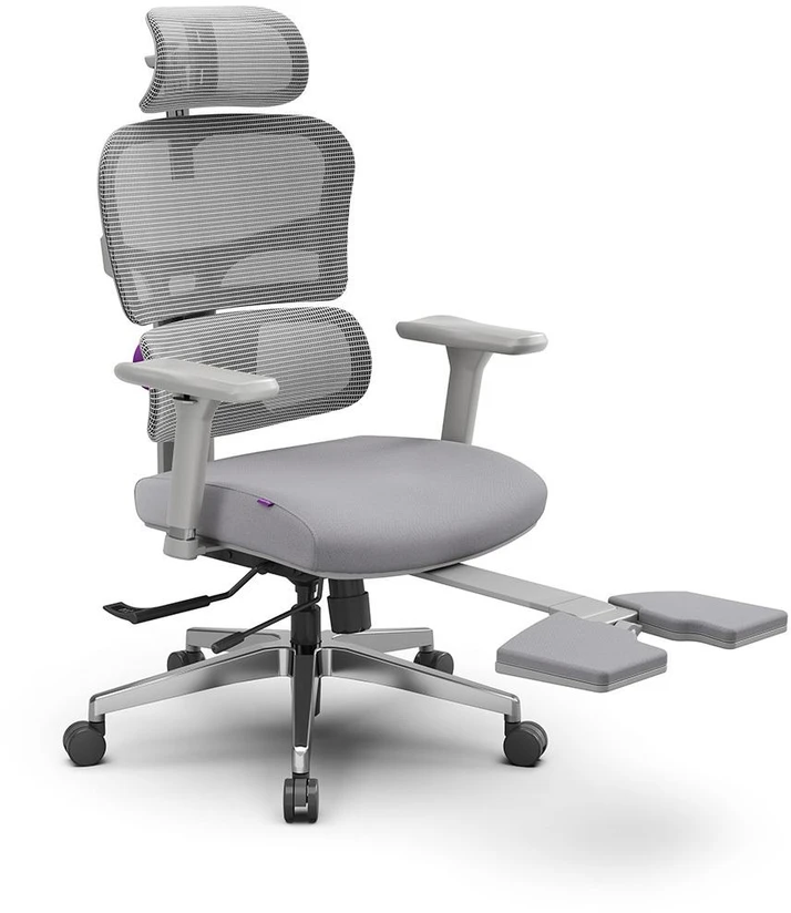 Ergonomiškas „Spacetronik LUMBO 44“ pilkas fotelis