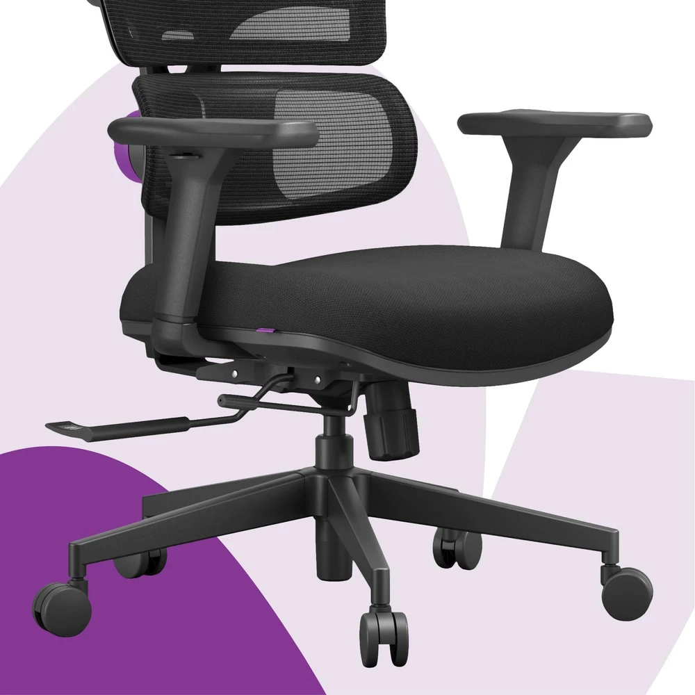 Ergonomiška biuro kėdė Spacetronik LUMBO 33, juoda