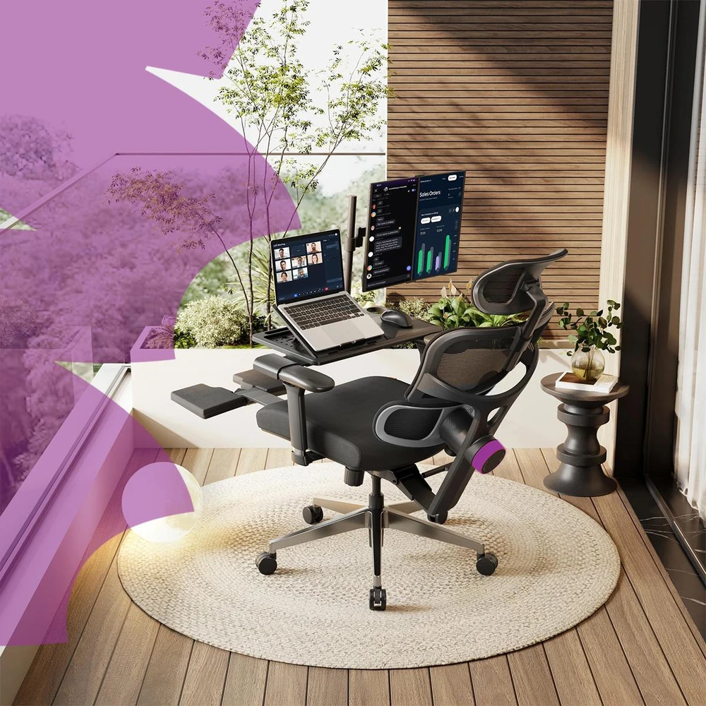 Ergonomiška biuro kėdė Spacetronik LUMBO 33, juoda