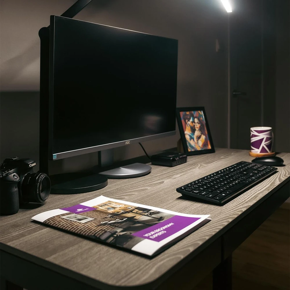 LED braižymo stalinė lempa Spacetronik Glow D4, bešešėlė