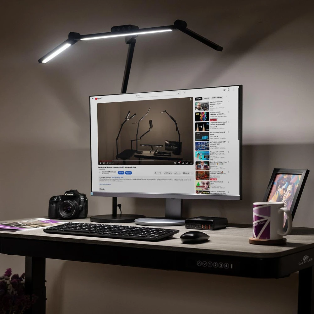 LED braižymo stalinė lempa Spacetronik Glow D4, bešešėlė