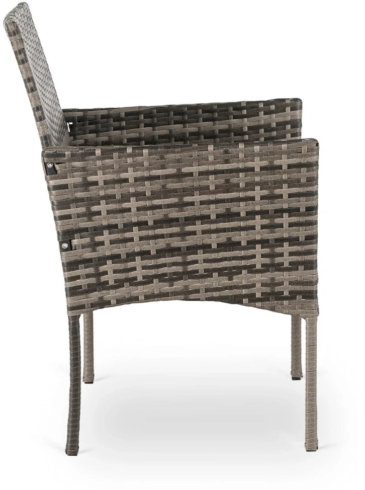 Mebel Elite 2 sodo kėdės CORTO su porankiais, pilkos