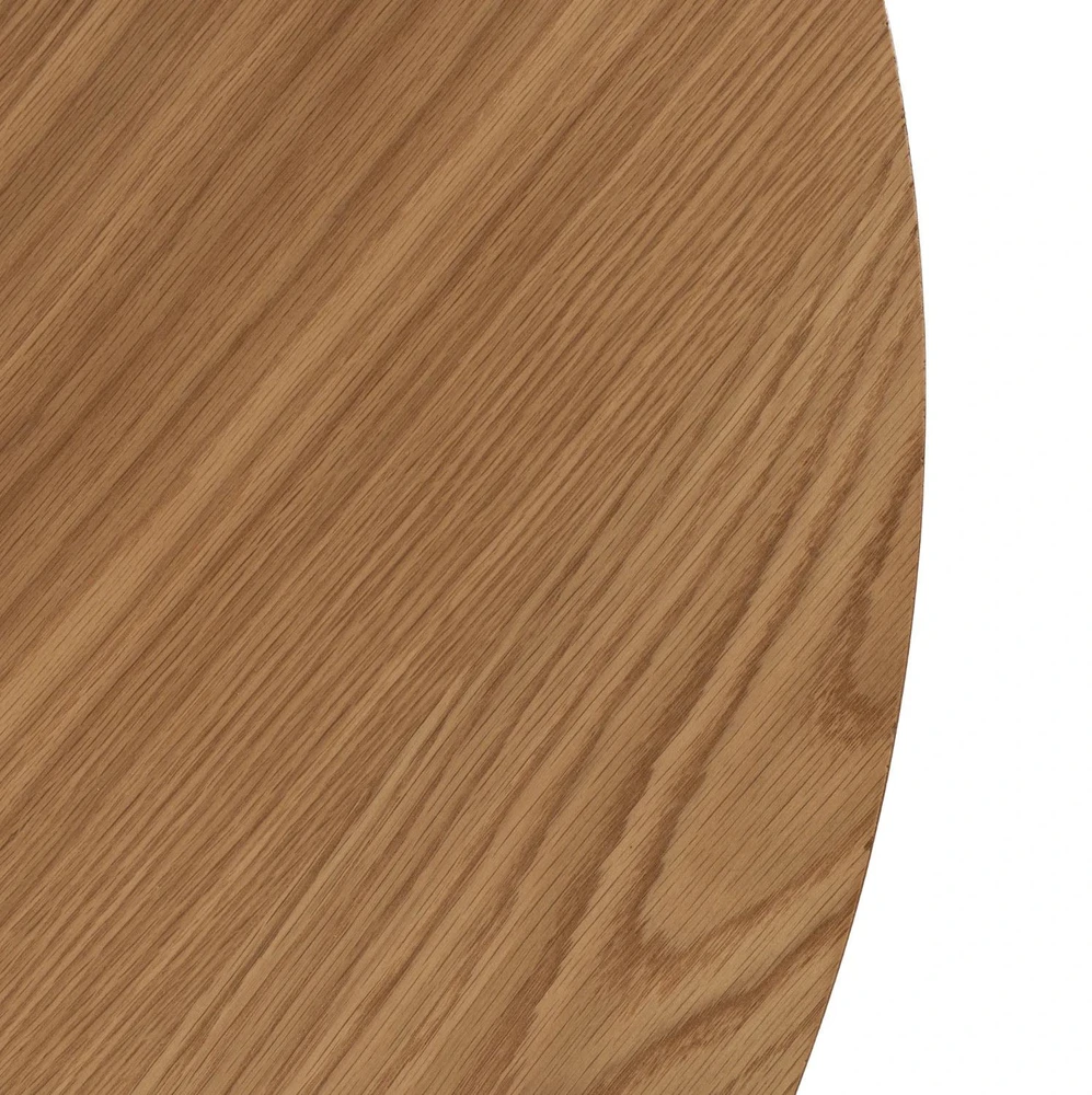 Mebel Elite Apvalus stalas LINO, Ø 100 cm, aukso ąžuolo spalvos ir juodas