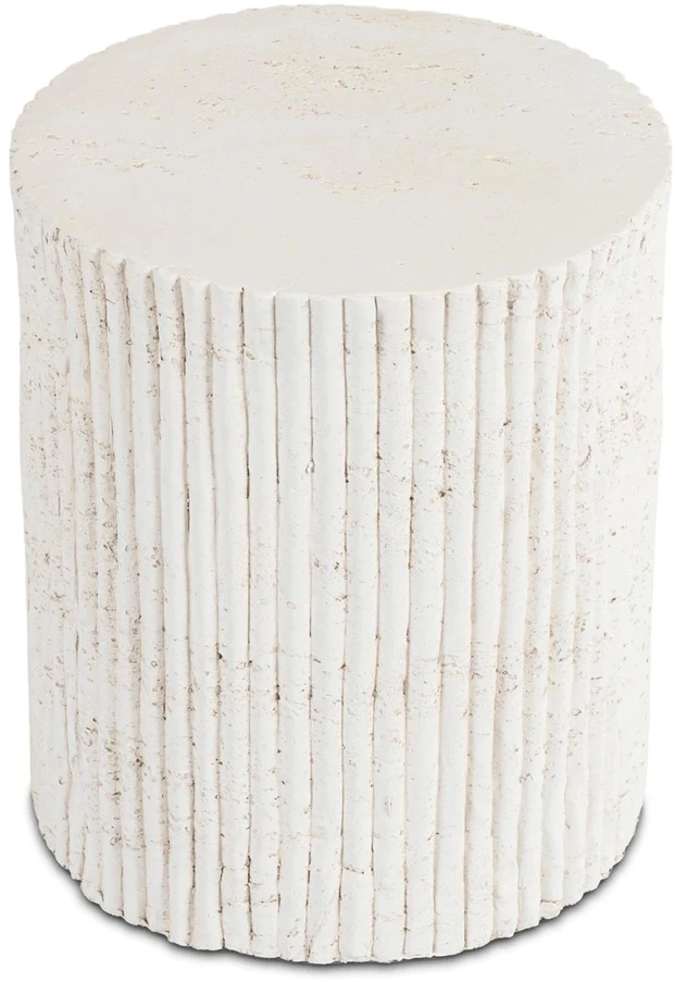 Mebel Elite Apvalus staliukas, Ø 38 cm, kreminis
