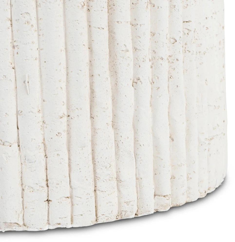 Mebel Elite Apvalus staliukas, Ø 38 cm, kreminis