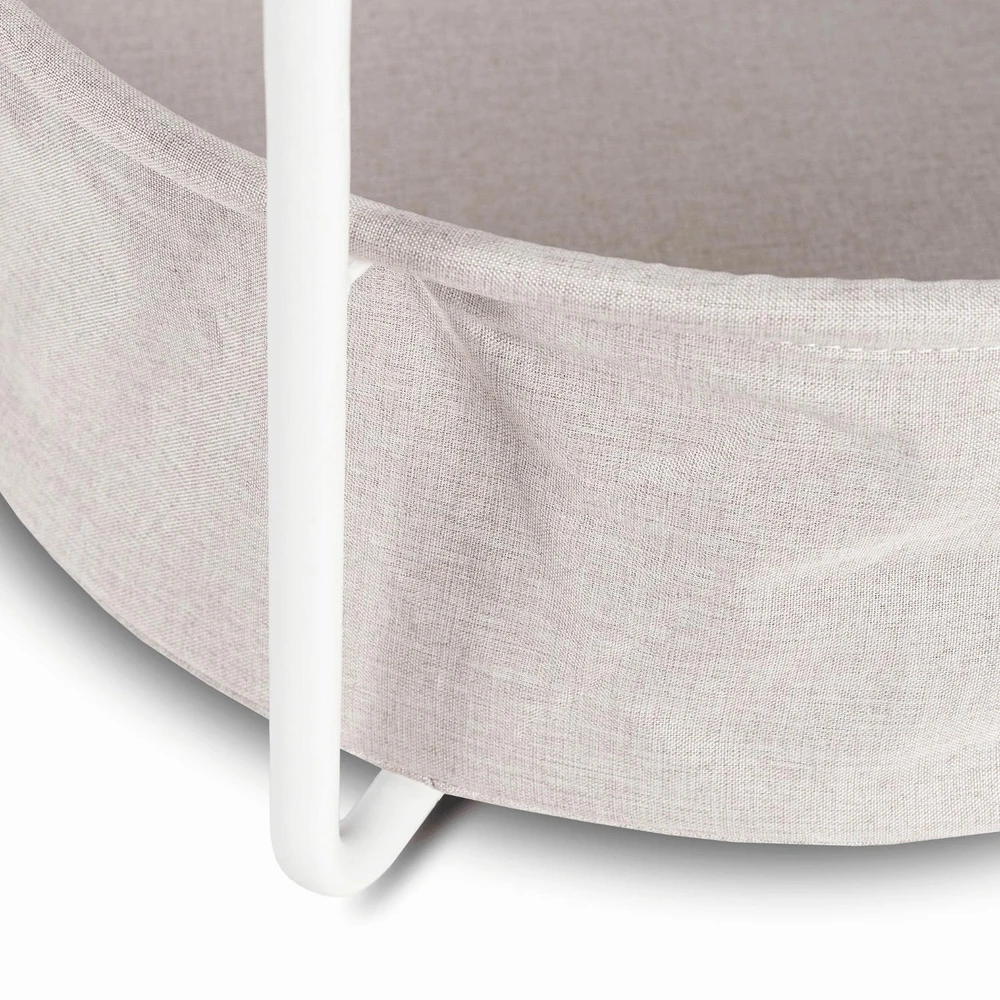 Mebel Elite Apvalus staliukas, 75 cm, baltas
