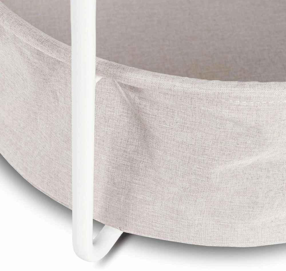 Mebel Elite Apvalus staliukas VARANO, Ø 55 cm, baltas