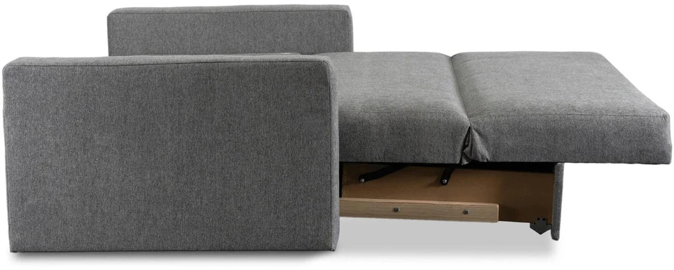 Mebel Elite Atlenkiamas miegamasis fotelis MILAN 2, 2 vnt., pilkas