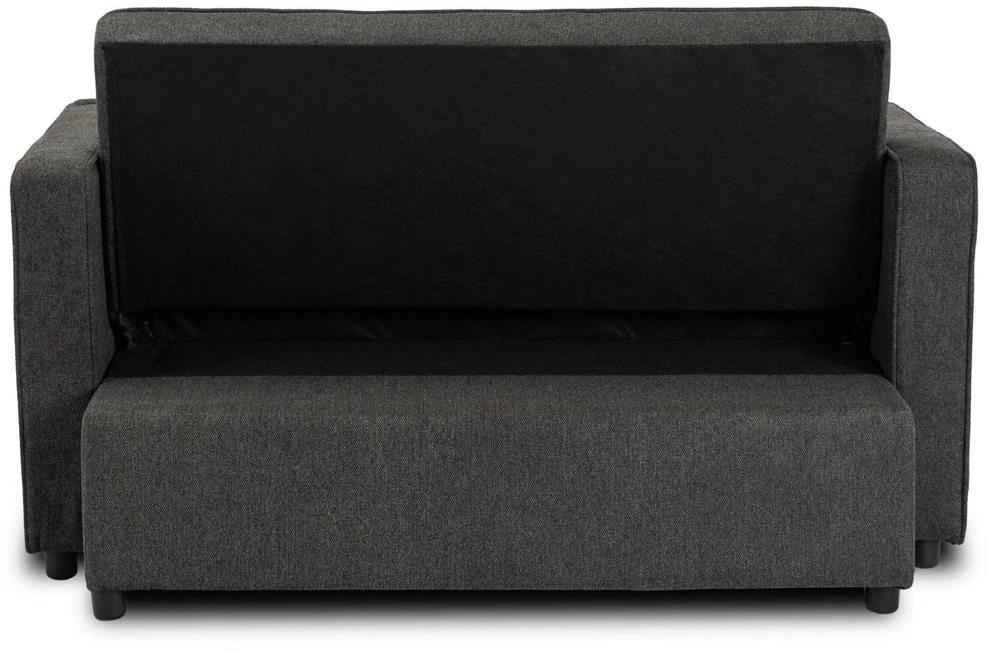 Mebel Elite Atlošiamas fotelis-lova su kojų atrama, juodas