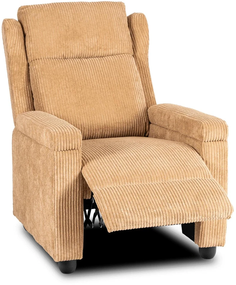 Mebel Elite Atlošiamas fotelis SPENCER, rudas, velvetinis
