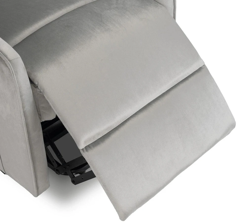 Mebel Elite Atlošiamas fotelis su atsistojimo funkcija, 61 × 85 × 136 cm, pilkas