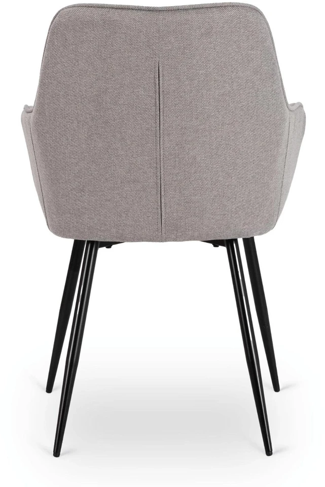 Mebel Elite Audiniu aptraukta kėdė MALAGA, metalinis rėmas, 60 × 86 cm, pilka