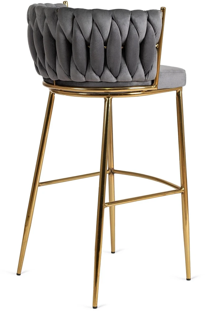 Mebel Elite Baro kėdė FLORES 2, 104,5 cm, pilka, veliūrinė