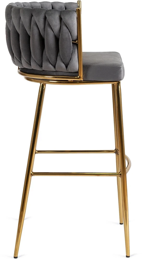 Mebel Elite Baro kėdė FLORES 2, 104,5 cm, pilka, veliūrinė
