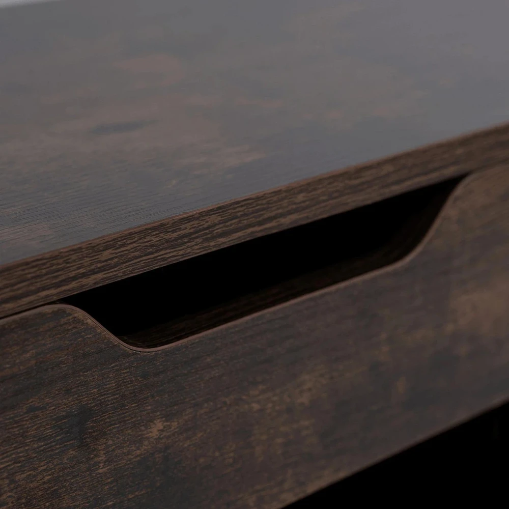 Mebel Elite Batų spintelė, 100 cm, kaimiško ąžuolo ir juodos spalvos