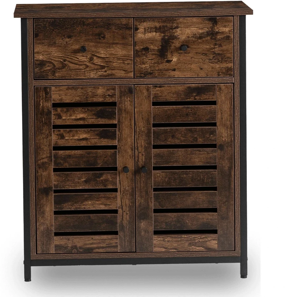 Mebel Elite Batų spintelė AMAYA, 2 stalčiai, 2 lentynos, 70 cm, kaimiško ąžuolo spalvos