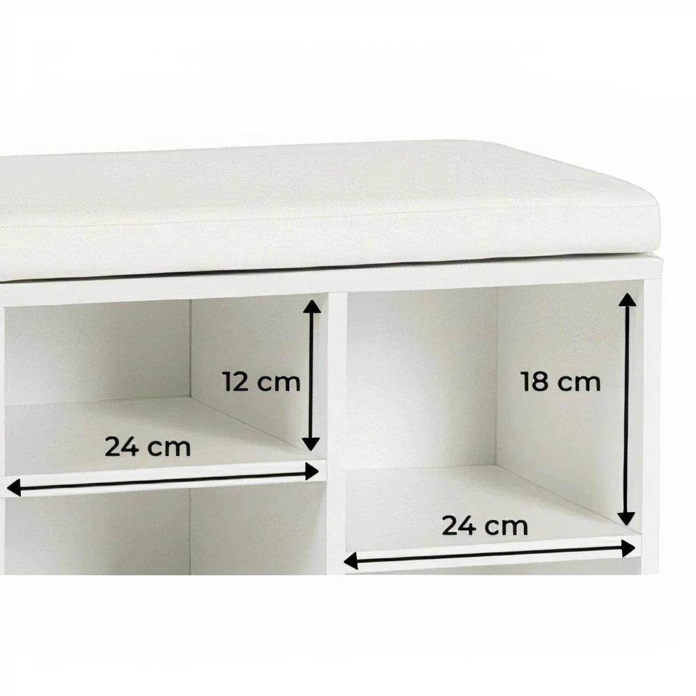 Mebel Elite Batų spintelė AXEL, 104 cm, balta